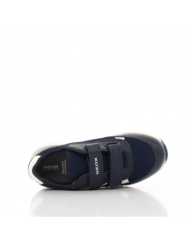 GEOX Alben - Navy Blue and White Sneakers with Respira Technology | Comfort