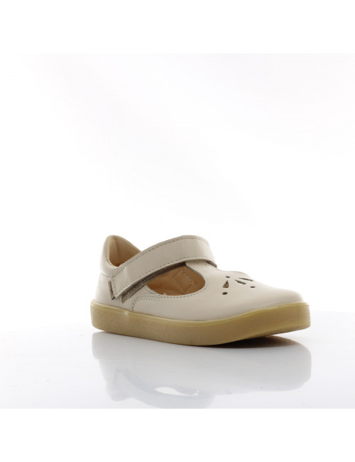 Mrugala Luna Cream - Elegant Natural Leather Ballerinas for Kids