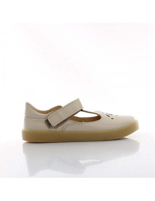 Mrugala Luna Cream - Elegant Natural Leather Ballerinas for Kids