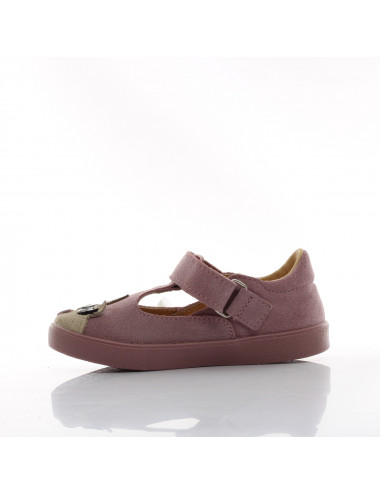 Mrugala Tola with Pony - Pink Children's Ballerinas in Natural Leather