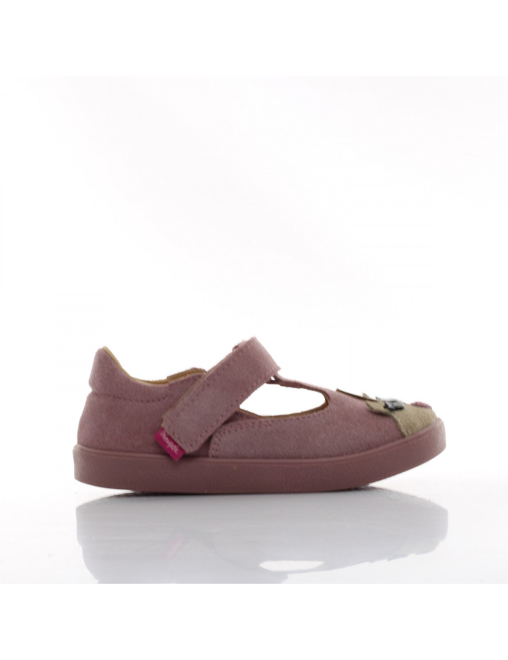 Mrugala Tola with Pony - Pink Children's Ballerinas in Natural Leather