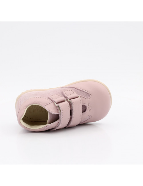 Emel Tokyo Ankles - Rosa Leder Elastische Sicherheitsschuhe