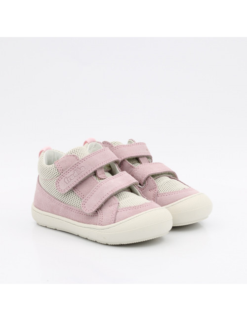 Kindersneakers aus Naturleder - Rosa und Weiß