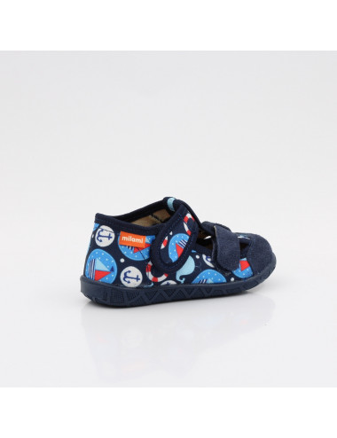 MILAMI flexible und leichte Kinderpantoffeln 118-BR-13 L.Blue Sailing