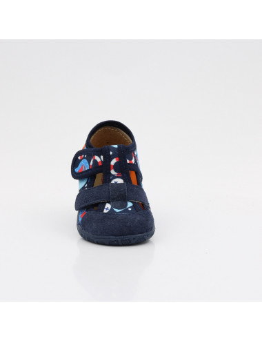 MILAMI flexible und leichte Kinderpantoffeln 118-BR-13 L.Blue Sailing