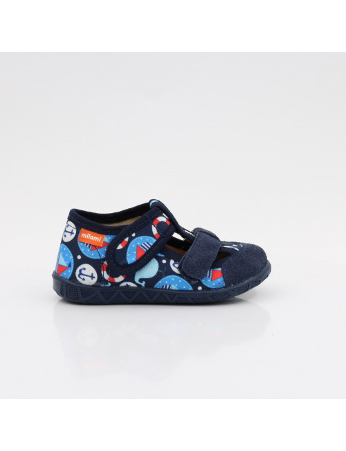 MILAMI flexible und leichte Kinderpantoffeln 118-BR-13 L.Blue Sailing