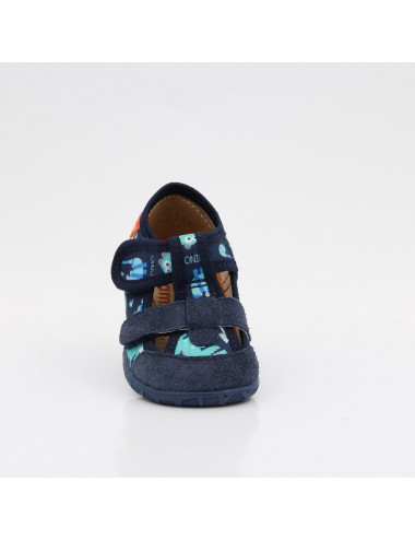 MILAMI flexible und leichte Kinderpantoffeln 118-BR-14 Blau Dino