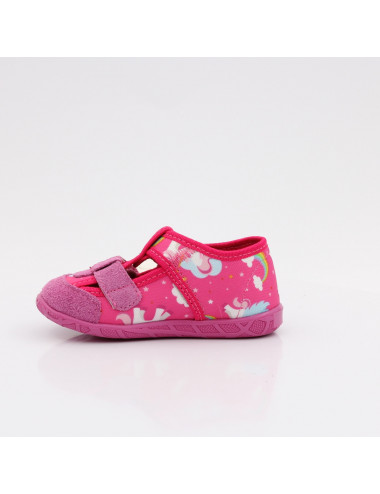 MILAMI flexible und leichte Kinderpantoffeln 118-BR-16 Fuxia Unicorn