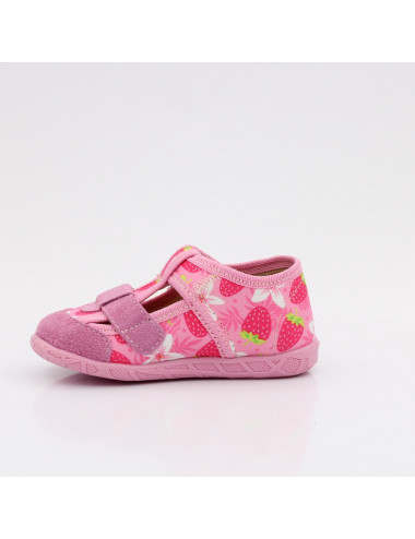 MILAMI flexible und leichte Kinderpantoffeln 118-BR-15 Rosa Erdbeere