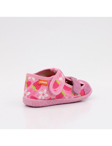 MILAMI flexible and lightweight children's slippers 118-BR-15 Pink Strawberry