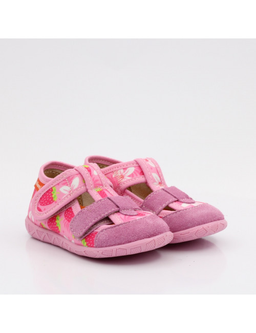 MILAMI flexible and lightweight children's slippers 118-BR-15 Pink Strawberry