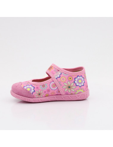 MILAMI flexible und leichte Kinderpantoffeln 111-BR-8 Rosa Blumen