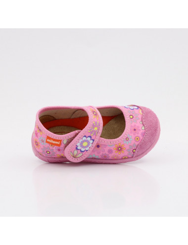 MILAMI flexible and lightweight children's slippers 111-BR-8 Pink Flowers