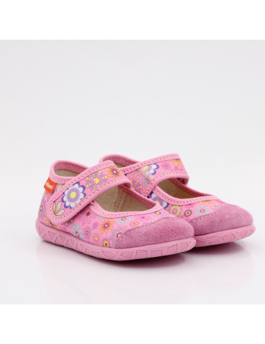 MILAMI flexible and lightweight children's slippers 111-BR-8 Pink Flowers
