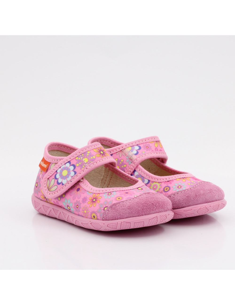 MILAMI flexible und leichte Kinderpantoffeln 111-BR-8 Rosa Blumen