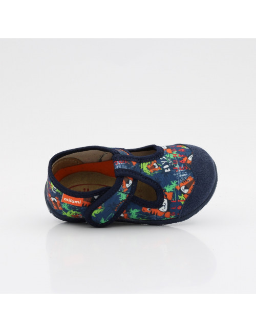 MILAMI flexible und leichte Kinderpantoffeln 112-BR-9 Blau Wild