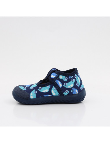 MILAMI flexible und leichte Kinderpantoffeln 226-BR-1 Blau Auto