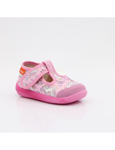 MILAMI flexible und leichte Kinderpantoffeln 226-BR-4 Pink Happy Princess