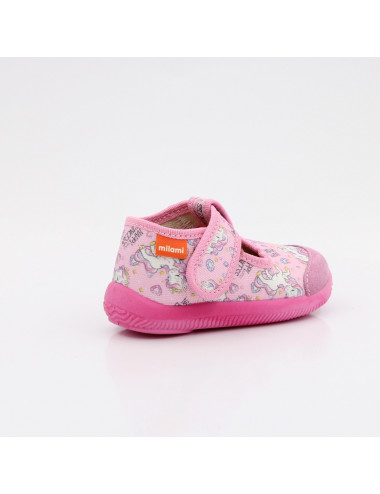 MILAMI flexible und leichte Kinderpantoffeln 226-BR-4 Pink Happy Princess