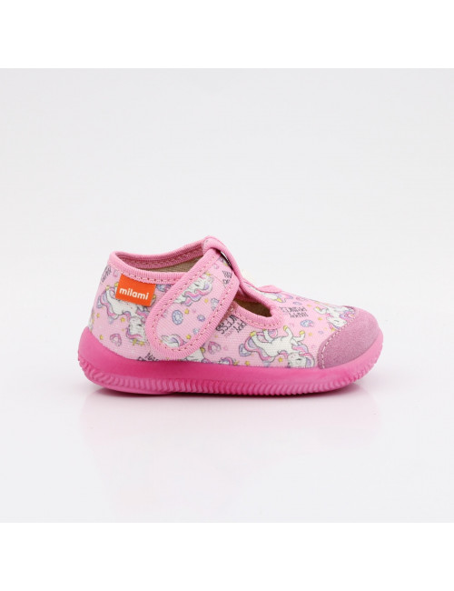 MILAMI flexible und leichte Kinderpantoffeln 226-BR-4 Pink Happy Princess