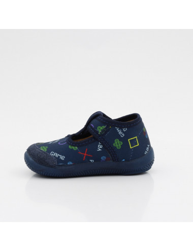 MILAMI flexible and lightweight children's slippers 226-BR-2 Blue Game