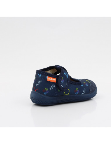 MILAMI flexible and lightweight children's slippers 226-BR-2 Blue Game