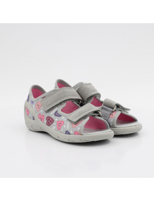 Befado elastic slippers/sandals outdoor children's Sunny 064X001 hearts