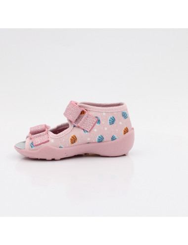 Befado elastic open-toe children's slippers Papi 342P058 seashells