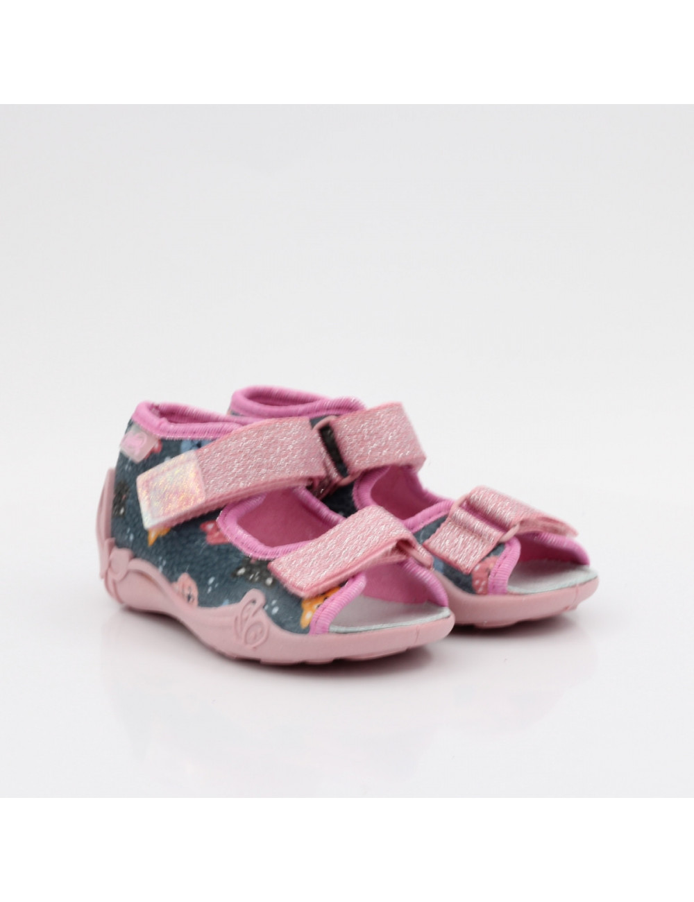 Befado elastic open-toe children's slippers Papi 342P062 cats