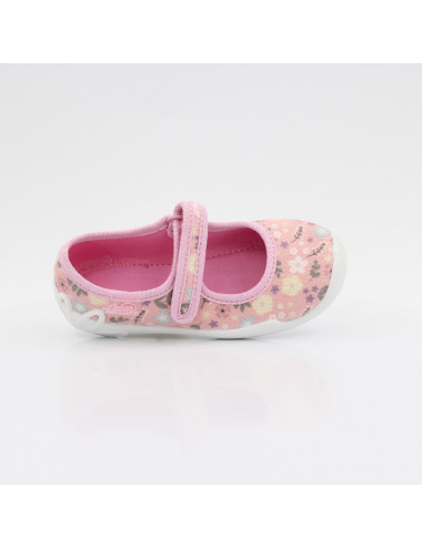 Befado elastic covered children's slippers Blanca 114X536 flowers