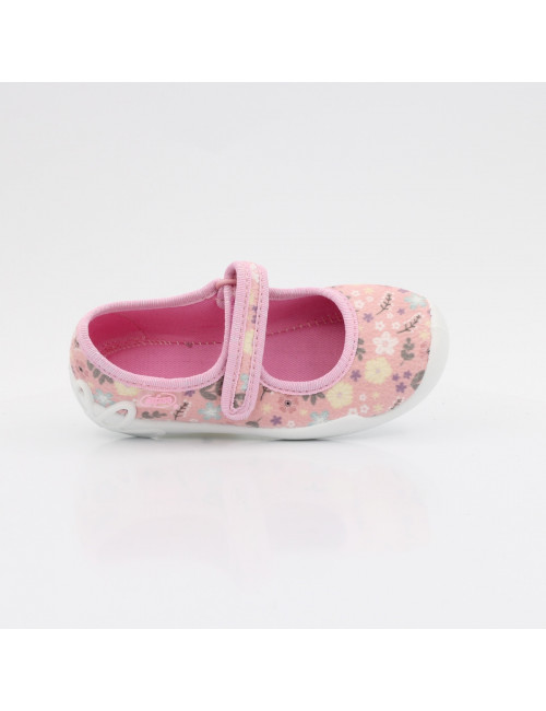 Befado elastisch gefütterte Kinderpantoffeln Blanca 114X536 Blumen