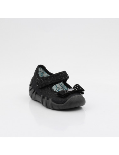 Befado elastic lined children's slippers Speedy 109N146 black