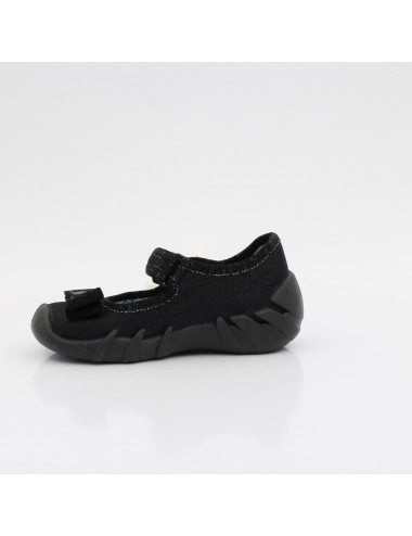 Befado elastisch gefütterte Kinderpantoffeln Speedy 109N146 schwarz