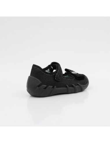 Befado elastisch gefütterte Kinderpantoffeln Speedy 109N146 schwarz