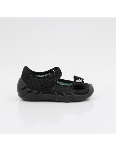 Befado elastic lined children's slippers Speedy 109N146 black