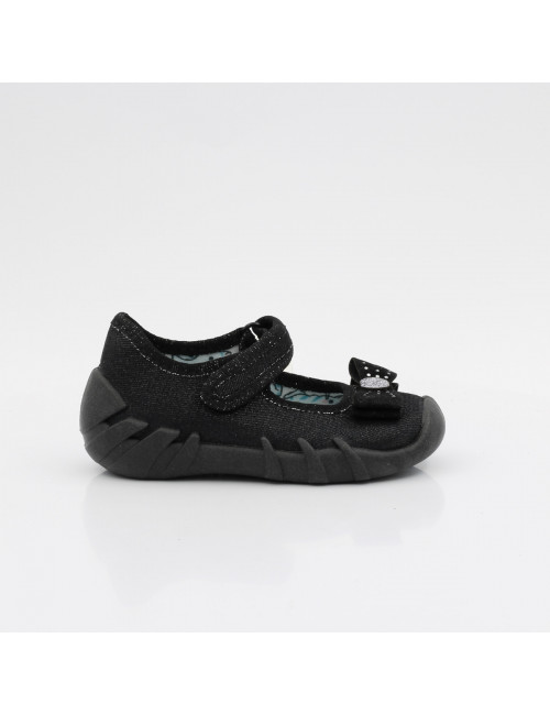 Befado elastisch gefütterte Kinderpantoffeln Speedy 109N146 schwarz