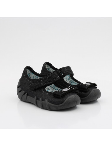 Befado elastic lined children's slippers Speedy 109N146 black