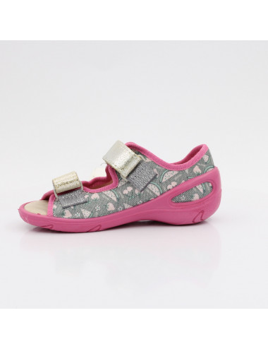 Befado elastische Kinder-Hausschuhe/Sandalen Sunny 063X006 watermelon