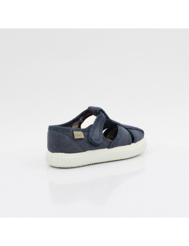 Emel elastische Bio-Baumwoll-Jeans-Kindersneakers mit Aussparungen E 4119