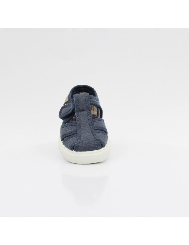 Emel elastische Bio-Baumwoll-Jeans-Kindersneakers mit Aussparungen E 4119