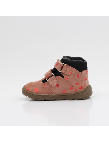 Mrugala MADI barefoot rosa stars children's membrane boots TE-POR 6123/4-04