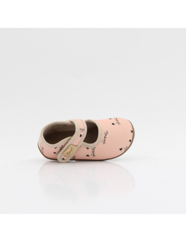 Emel elastic girls' slippers pink with cat EK 4000B-7