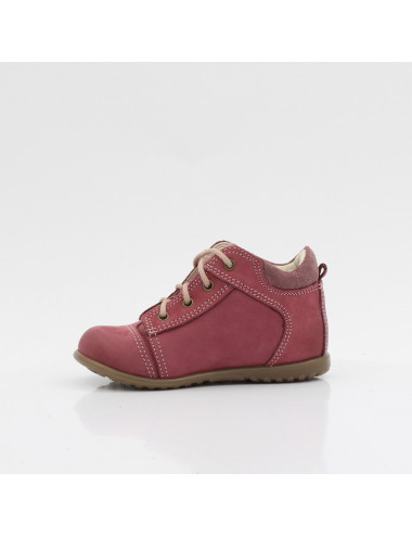 Emel Annuals Boston Kinder-Schnürstiefel rosa mit Teddybär ES 2069J-1