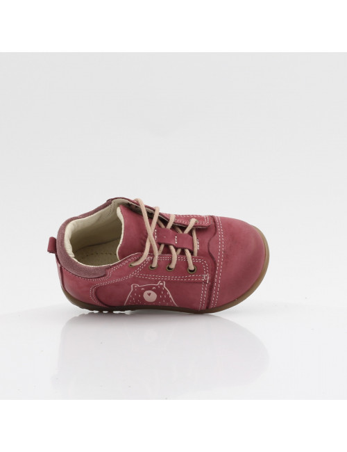 Emel Annuals Boston Kinder-Schnürstiefel rosa mit Teddybär ES 2069J-1