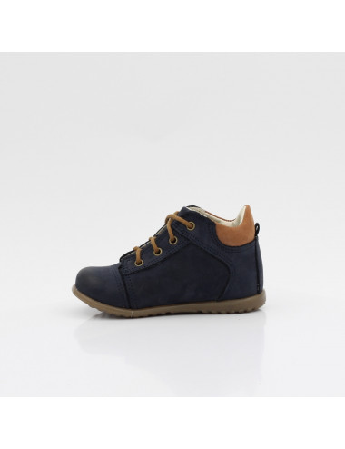 Emel Yearling Boston Kinderschnürstiefel navy blau mit Teddybär ES 2069J-6