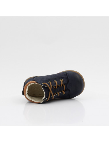 Emel Yearling Boston Kinderschnürstiefel navy blau mit Teddybär ES 2069J-6