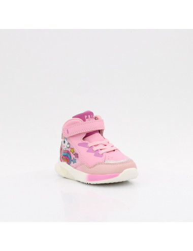 Primigi tall children's sneakers glowing pink unicorn 6959200