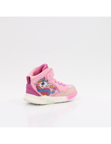 Primigi tall children's sneakers glowing pink unicorn 6959200